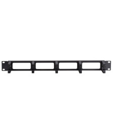 1U 19 inch metal cable tray with 5 plastic hooks
