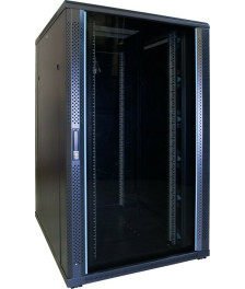 27 HE 19” Serverschrank, mit Glastür (BxTxH) 800 x 1000 x 1400mm