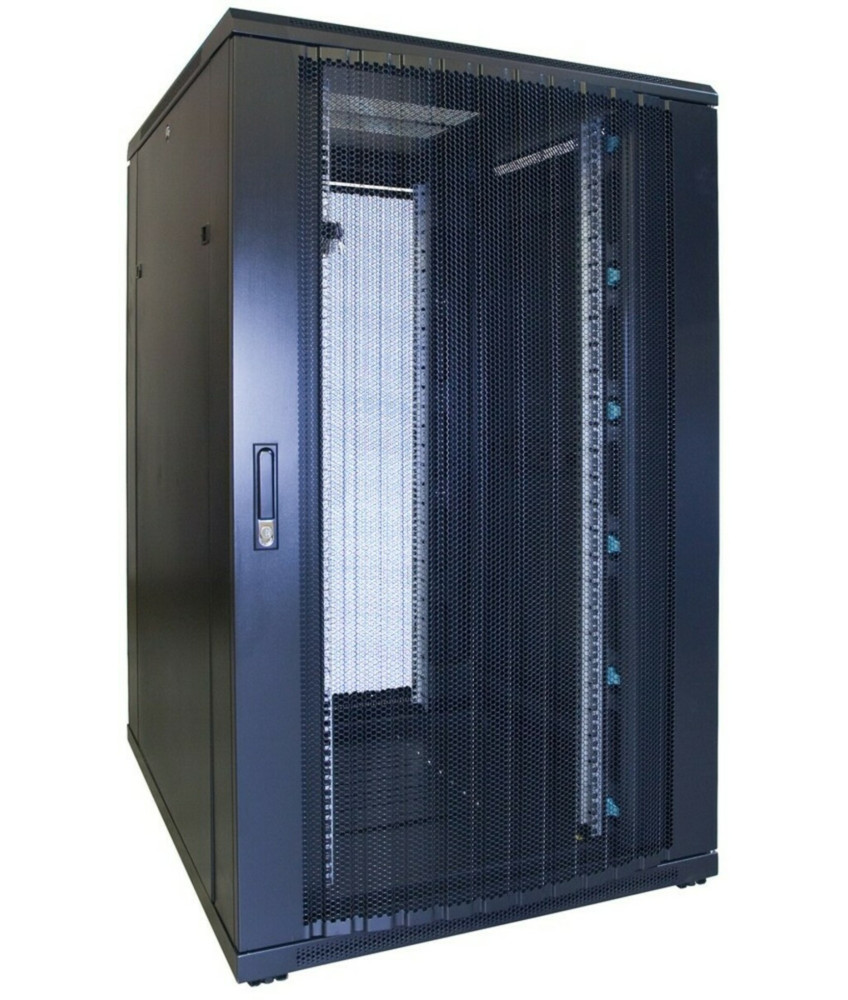 27U server rack with perforated door 800x1000x1400mm (WxDxH)