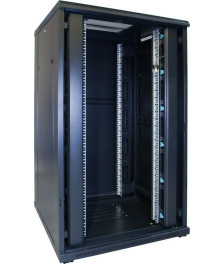 27U server rack with glass door 800x800x1400mm (WxDxH)