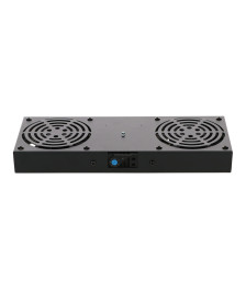 Fan-set with 2 fans and thermostat suitable for wall mount server racks