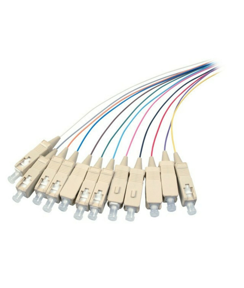 OM3 fibre optic pigtail coloured set SC - 12 pieces