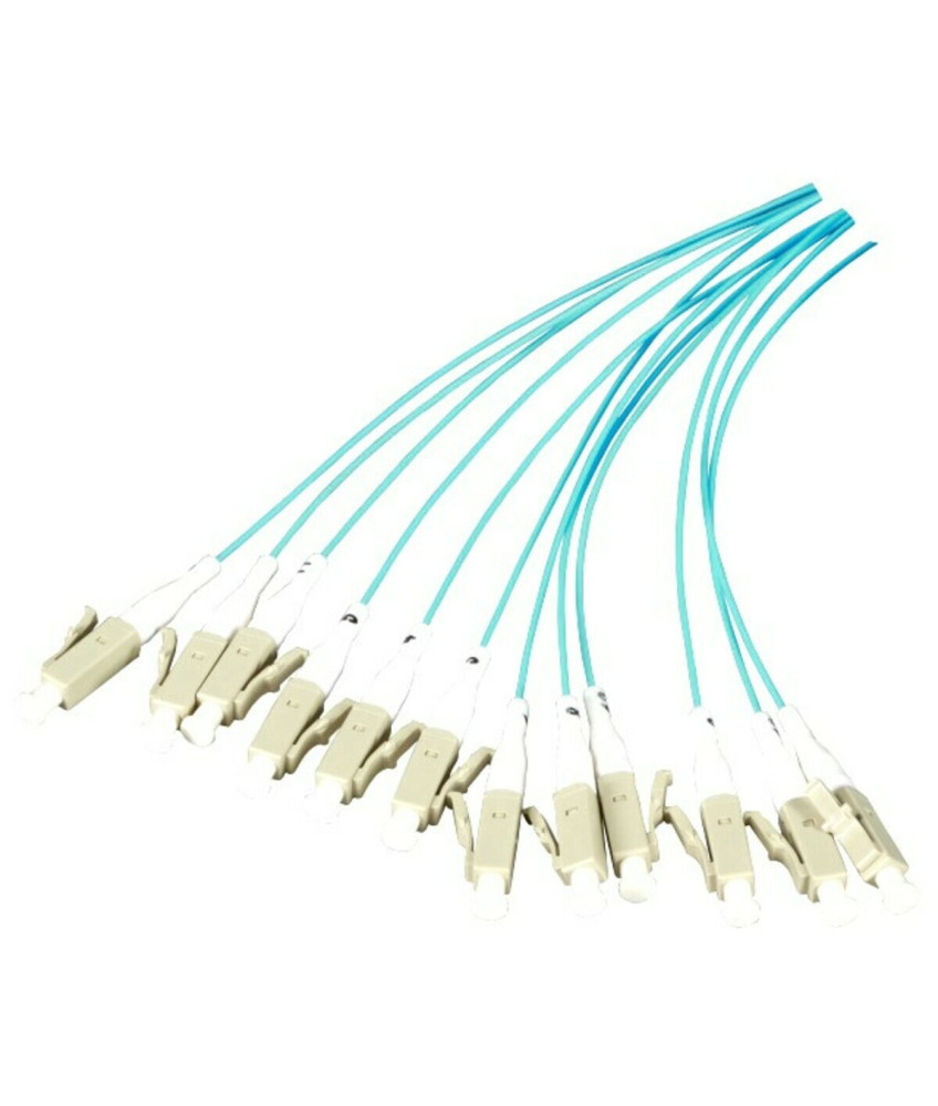 OM3 fibre optic pigtail turquoise SC - 12 pieces
