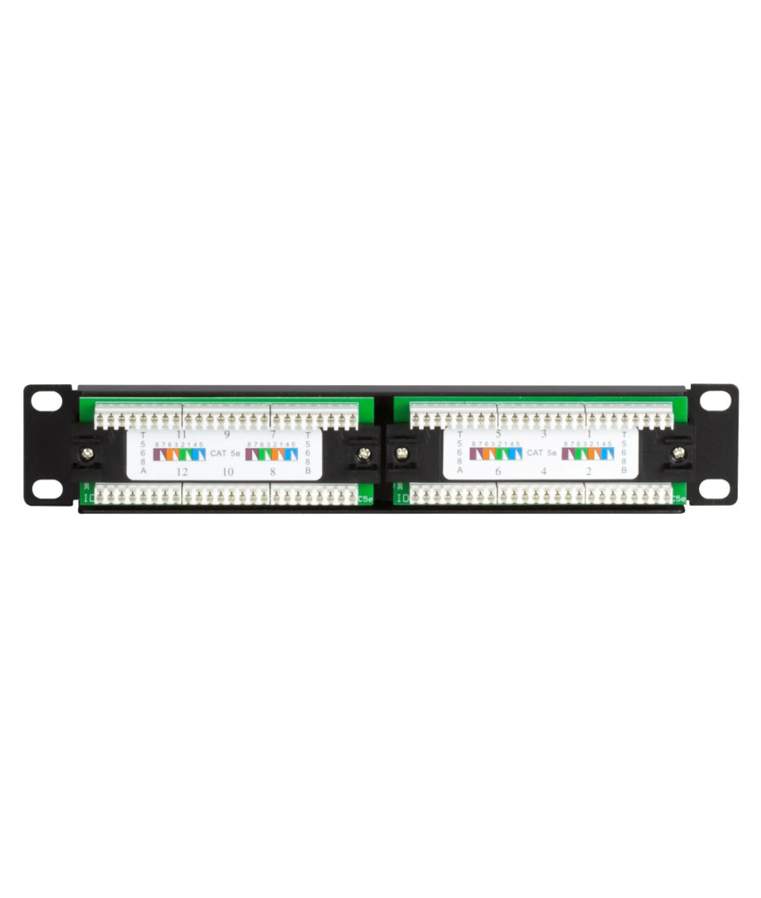 10 Inch CAT5e UTP patch panel - 12 ports