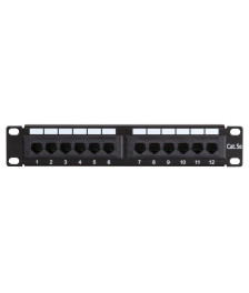 10 Inch CAT5e UTP patch panel - 12 ports