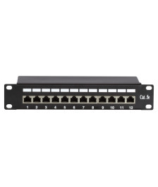 Patchpanel 10”, 12-fach FTP Patchpanel CAT 5e