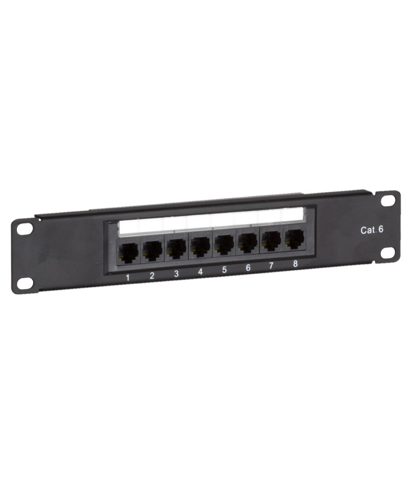 Patchpanel 10”, 8-fach UTP Patchpanel CAT 6