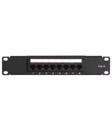 Patchpanel 10”, 8-fach UTP Patchpanel CAT 6