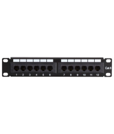 Patchpanel 10”, 12-fach UTP Patchpanel CAT 6