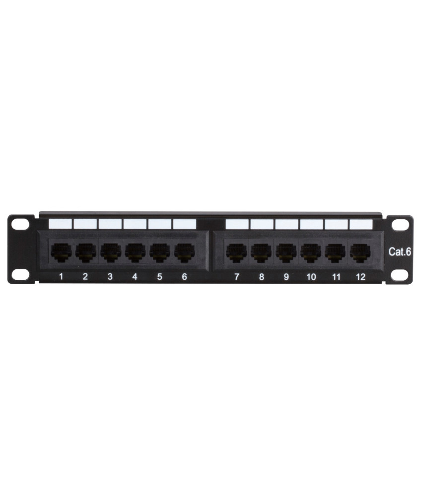 Patchpanel 10”, 12-fach UTP Patchpanel CAT 6