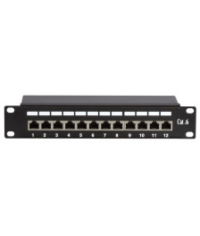 Patchpanel 10”, 12-fach FTP Patchpanel CAT 6