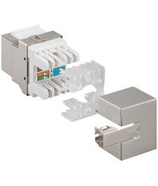 CAT6 STP Keystone Netzwerkstecker - Toolless Gewinkelt
