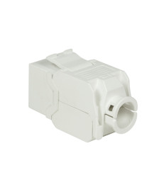 CAT6a UTP Keystone Netzwerkstecker - Toolless - Weiß