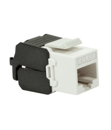 CAT6a UTP Keystone Connector - Toolless - Black/ White