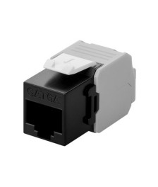 CAT6a UTP Keystone Netzwerkstecker - Toolless- Schwarz
