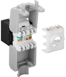 CAT6a UTP Keystone Netzwerkstecker - Toolless- Schwarz