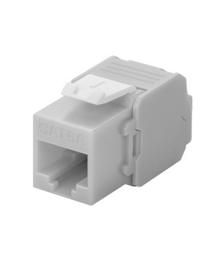 CAT6a UTP Keystone Netzwerkstecker - Toolless - Grau