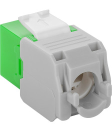 CAT6a UTP Keystone Netzwerkstecker - Toolless - Grün