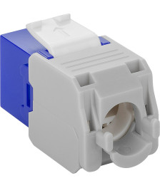 CAT6a UTP Keystone Netzwerkstecker - Toolless - Blau
