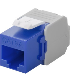CAT6a UTP Keystone Netzwerkstecker - Toolless - Blau