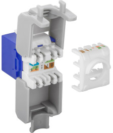 CAT6a UTP Keystone Netzwerkstecker - Toolless - Blau