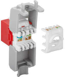 CAT6a UTP Keystone Netzwerkstecker - Toolless - Rot