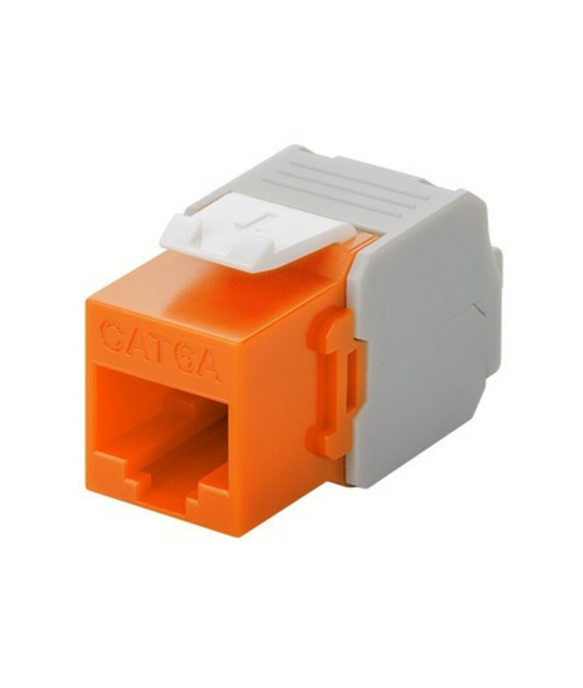 CAT6a UTP Keystone Netzwerkstecker - Toolless - Orange