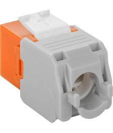 CAT6a UTP Keystone Netzwerkstecker - Toolless - Orange