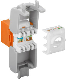 CAT6a UTP Keystone Netzwerkstecker - Toolless - Orange
