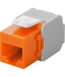 CAT6a UTP Keystone Netzwerkstecker - Toolless - Orange