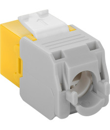 CAT6a UTP Keystone Netzwerkstecker - Toolless - Gelb