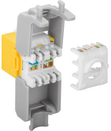 CAT6a UTP Keystone Netzwerkstecker - Toolless - Gelb