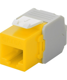 CAT6a UTP Keystone Netzwerkstecker - Toolless - Gelb