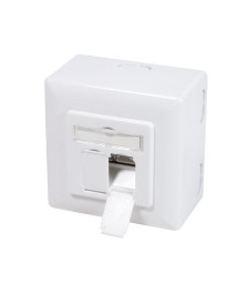 CAT6a UTP / STP surface mounted socket, white
