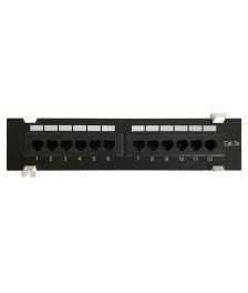 CAT 5e Wand Patchpanel, 12-fach UTP