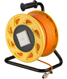 CAT7 S/FTP Kabeltrommel mit CAT6a Keystone Connector - RJ45 - 50 Meter