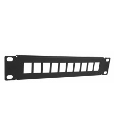 UTP patch panel for keystones - 10 ports