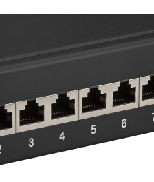Patchpanel 10”, 12-fach STP Patchpanel CAT 6a