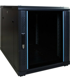 12U mini server rack with glass door 600x600x720mm (WxDxH)