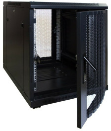 12 HE, kleiner Serverschrank, mit perforierter Fronttür (BxTxH) 600 x