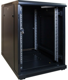 15 HE, kleiner Serverschrank, mit Glastür (BxTxH) 600x600x860mm