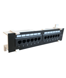 CAT6a UTP wall mount Patch panel - 12 ports