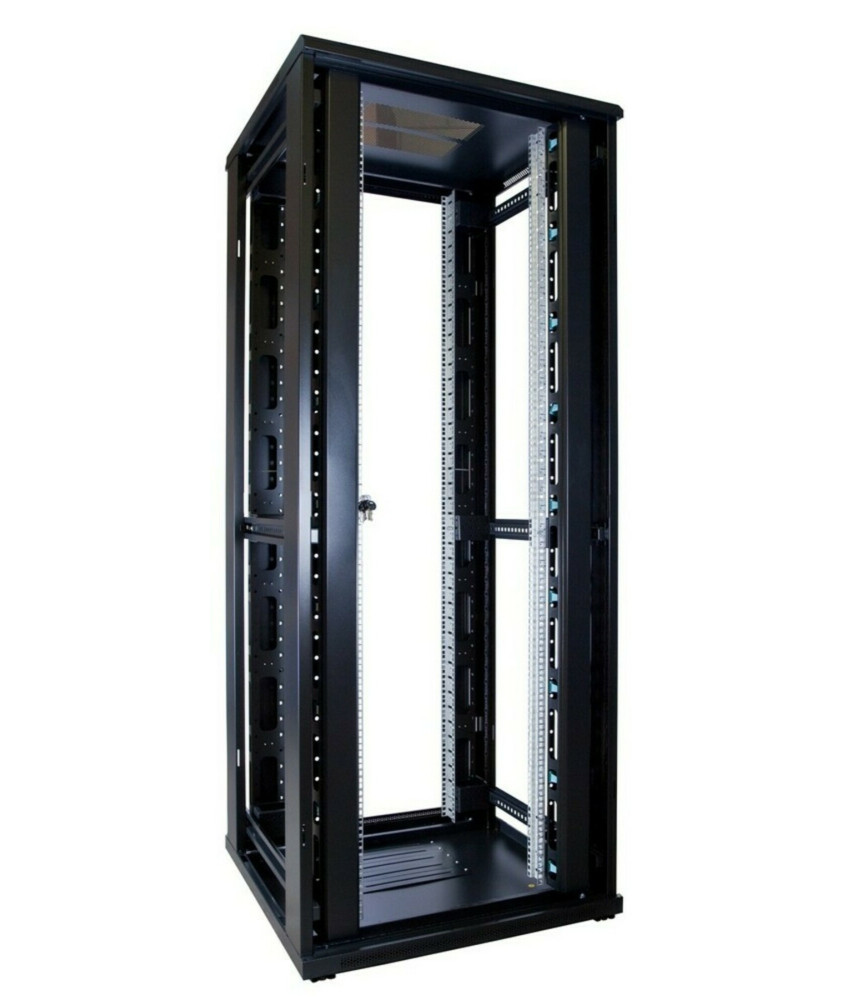 42 HE 19" Serverschrank, mit perforierten Doppelflügeltüren vorne und