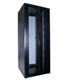42 HE 19" Serverschrank, mit perforierten Doppelflügeltüren vorne und
