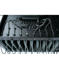 6U 19" laptop rack with Premium scalergy-tab drawer for 10 devices up to 11"
