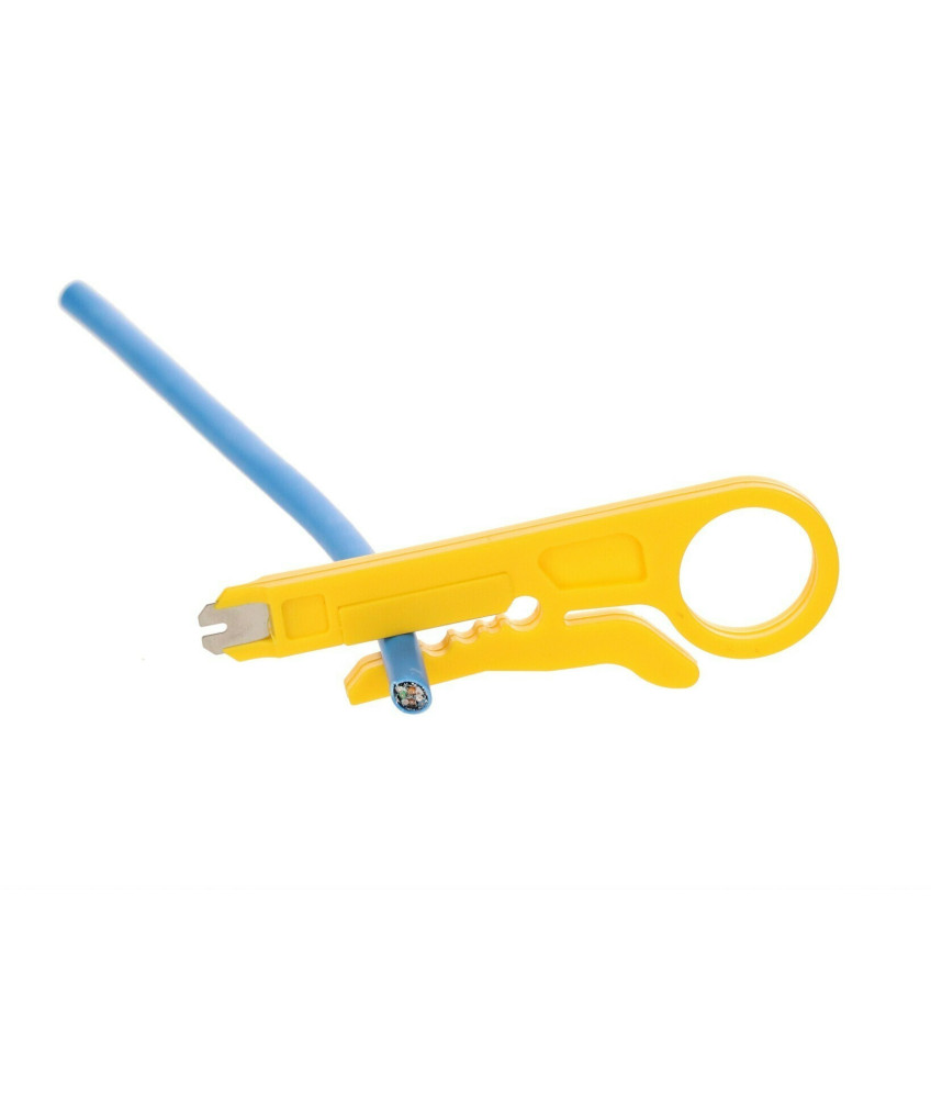 Cable stripper and LSA punch down tool