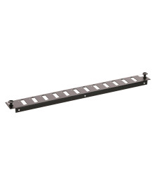 Front LC/SC 12-port black quad/duplex panel suitable for universal fiber optic tray