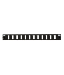 Front LC/SC 12-port black quad/duplex panel suitable for universal fiber optic tray