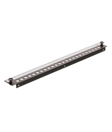 Frontplatte ST 24-Port schwarz, geeignet für universelle Glasfaserabla