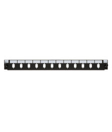 Frontplatte LC/SC 12-Port schwarz Duplex/Simplex, geeignet für univers